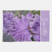 Iris Blume Blume Lila Lavendel Frauen Name Geschirrtuch (Horizontal)