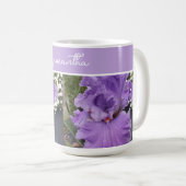 Iris Blume Blume Lila Lavender Lilac Floral Kaffeetasse (VorderseiteRechts)