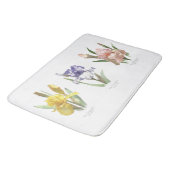 Iris Blume Botanische Kunst Badematte (Schrägansicht)