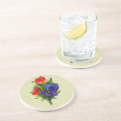 Iris Blume Bouquet Vintag Art Untersetzer (Seite)