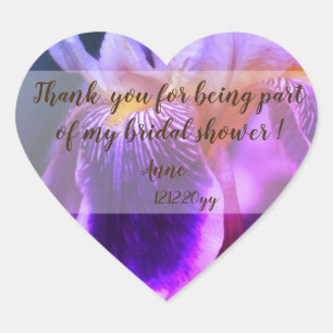 Iris Blume Brautparty Heart Stickers