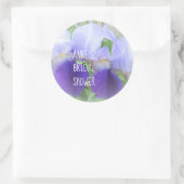Iris Blume Brautparty Klassischer Rundaufkleber Runder Aufkleber (Tasche)