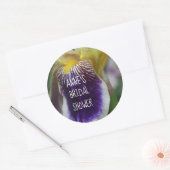 Iris Blume Brautparty Klassischer Rundaufkleber Runder Aufkleber (Umschlag)