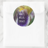 Iris Blume Brautparty Klassischer Rundaufkleber Runder Aufkleber (Tasche)