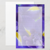 Iris-Blume Briefpapier (Vorne/Hinten)