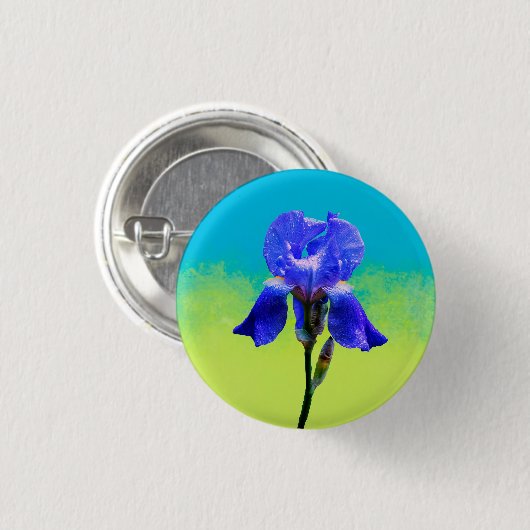 Iris-Blume Button (Vorne & Hinten)