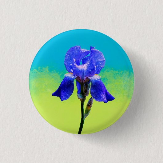 Iris-Blume Button (Vorderseite)