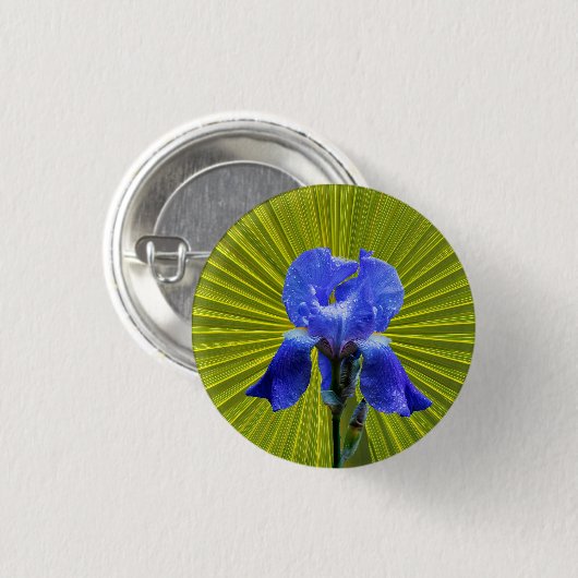 Iris-Blume Button (Vorne & Hinten)