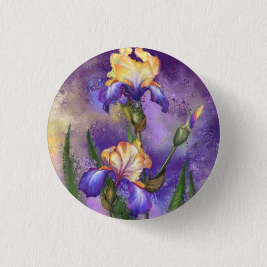 Iris Blume Button Iris Painting (Vorderseite)