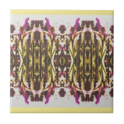 Iris Blume Centre Tiles Fliese (Vorderseite)