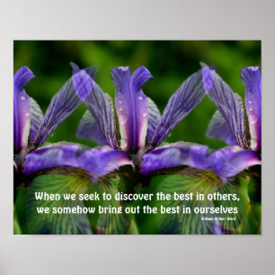 Iris Blume Einstellung Inspiration Zitat Poster