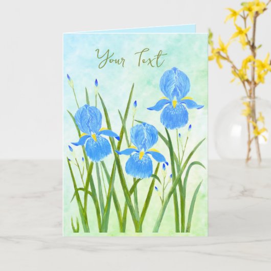 Iris-Blume Faltkarte Karte (Gelbe Blume)