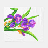 Iris Blume Fleece Blanket Irises Custom Colors (Vorderseite (Horizontal))