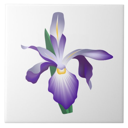 Iris-Blume Fliese (Vorderseite)