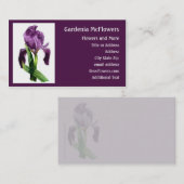 Iris Blume - florale Visitenkarte (Vorne/Hinten)