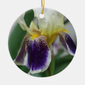 Iris Blume Foto Circle Ornament (Vorne)