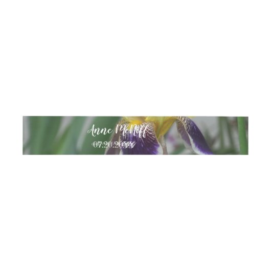 Iris Blume Foto Einladung Belly Bands Einladungsbanderole (Flach)