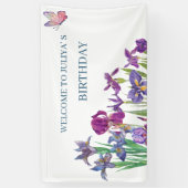 Iris Blume Geburtstagspartei Banner (Vertikal)