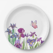 Iris Blume Geburtstagspartei Pappteller (Vorderseite)