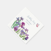 Iris Blume Geburtstagspartei Serviette (Ecke)