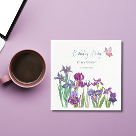 Iris Blume Geburtstagspartei Serviette