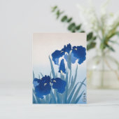 Iris Blume Gemälde von Ohara Koson Postkarte (Stehend Vorderseite)