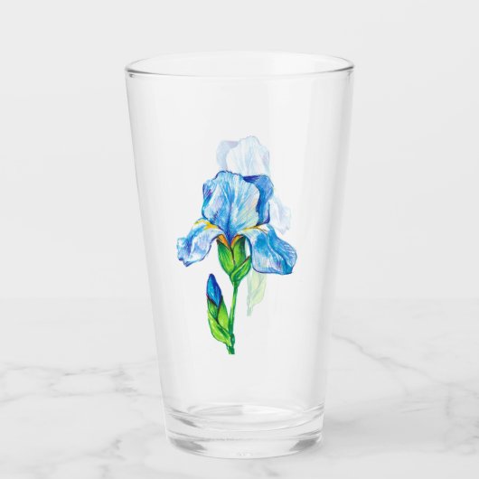 Iris-Blume Glas (Vorderseite)