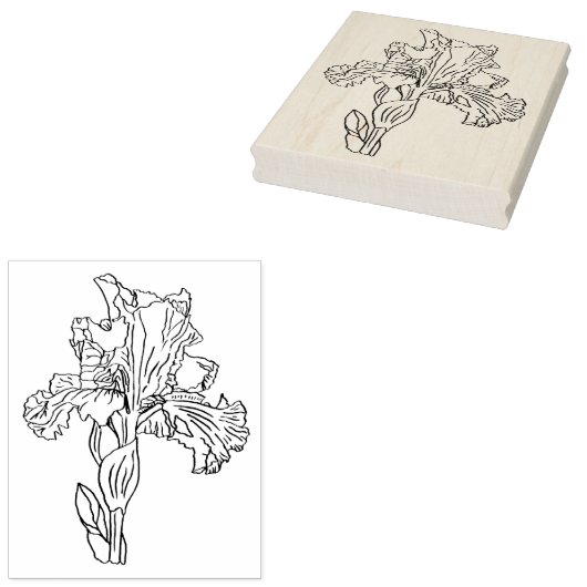 Iris-Blume Gummistempel (Stempel)