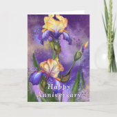 Iris Blume Happy Anniversary Card Karte (Vorderseite)