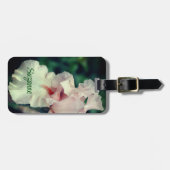 Iris-Blume in Pfirsich Personalisiert Gepäckanhänger (Vorderseite horizontal)