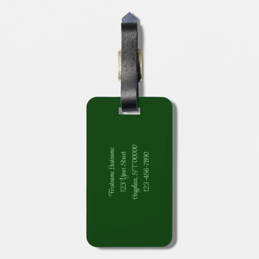 Iris-Blume in Pfirsich Personalisiert Gepäckanhänger (Rückseite vertikal)