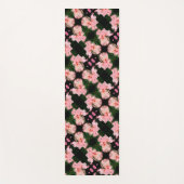 Iris-Blume in pfirsichfarbenem Abstraktem Muster Yogamatte (Vorderseite)