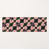 Iris-Blume in pfirsichfarbenem Abstraktem Muster Yogamatte (Vorderseite (Horizontal))