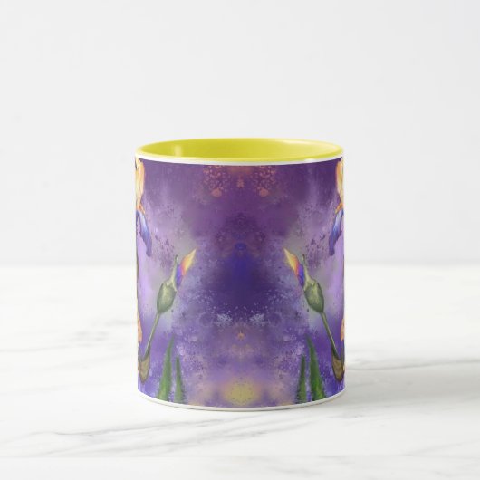 Iris Blume Kaffee Tasse (Zentrum)