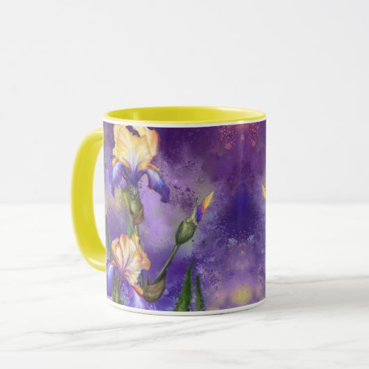 Iris Blume Kaffee Tasse (Vorderseite Links)
