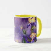 Iris Blume Kaffee Tasse (VorderseiteRechts)