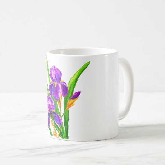Iris Blume Kaffee Tasse Irische (VorderseiteRechts)