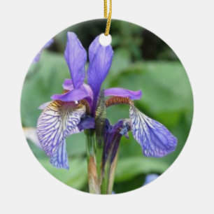 Iris Blume Keramik Ornament