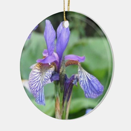 Iris Blume Keramik Ornament (Links)