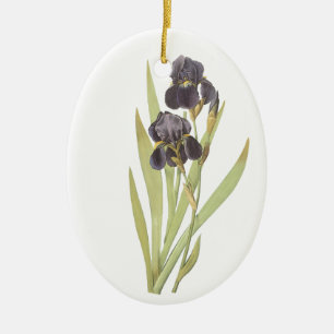 Iris-Blume Keramik Ornament