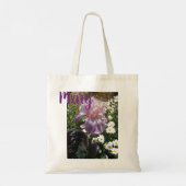 Iris Blume Lila Blumenkohl Foto Tote Bag Tragetasche (Rückseite)