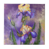 Iris Blume Lila Tile Fliese (Vorderseite)