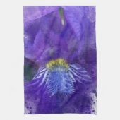 Iris Blume Lila Watercolor Geschirrtuch (Vertikal)