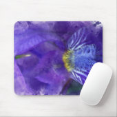 Iris Blume Lila Watercolor Mousepad (Mit Mouse)
