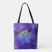 Iris Blume Lila Watercolor Tasche (Rückseite)