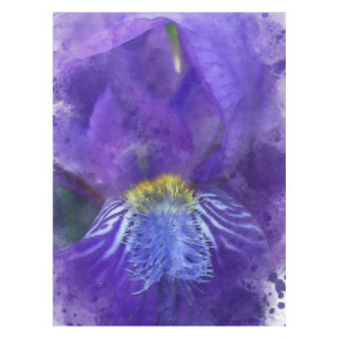 Iris Blume Lila Watercolor Tischdecke