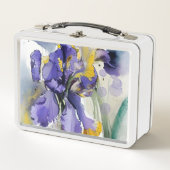 Iris-Blume Metall Brotdose (Vorderseite)