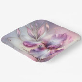 Iris-Blume mit Gold Etch Pappteller (Gewinkelt)