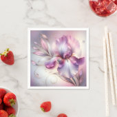 Iris-Blume mit Gold Etch Serviette (Beispiel)