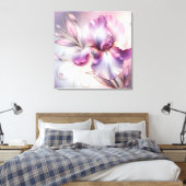 Iris-Blume mit Goldschmiedearbeiten Leinwanddruck (Insitu (Schlafzimmer))